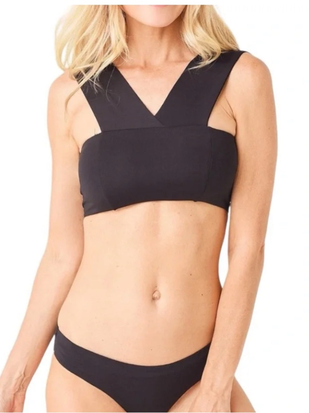 LSpace Parker black convertible swim bikini top Medium